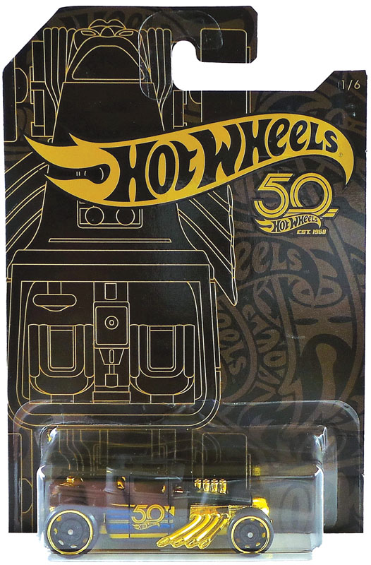 hot wheels 50th anniversary set black and gold